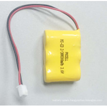 PKCELL Ni-CD 2/3AA 300mah 3.6V Rechargeable Battery Pack with Plug and Wire